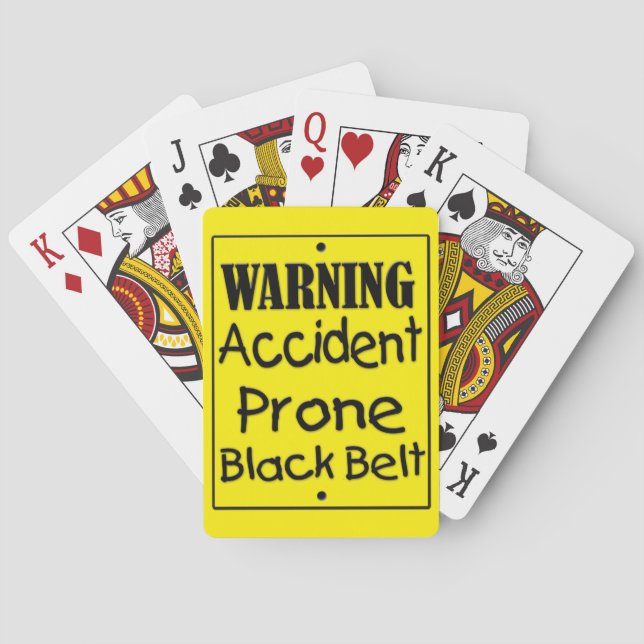 Accident Prone Black Belt Playing Cards (Back)
