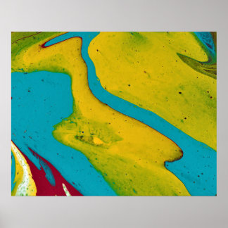 Accidents Will Happen 1 Yellow Blue Poster Print