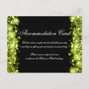 Accommodation Sparkling Lights Lime Black Postcard