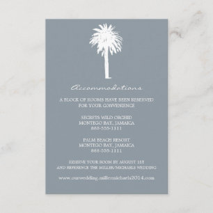 Accommodations Classy Grey Palm Tree Enclosure Card