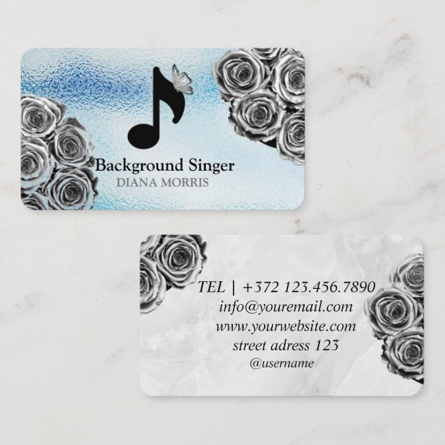 Accompanist Band Director Background Singer Business Card (Front/Back)