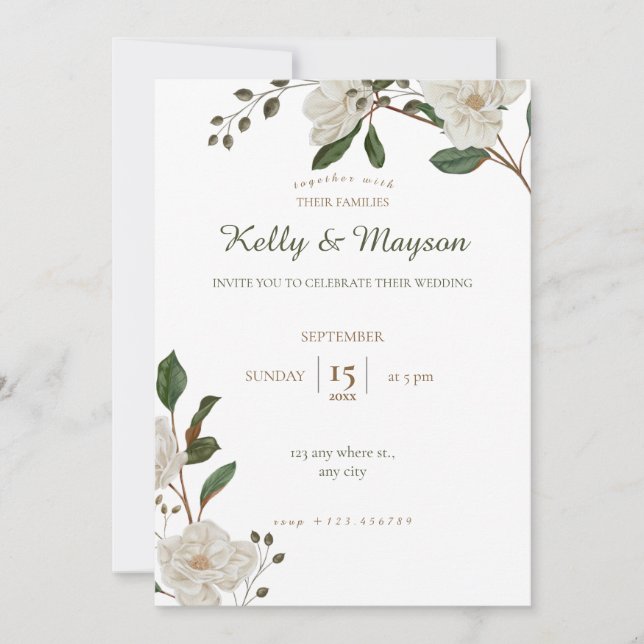 Accord of pastel colours wedding invitation (Front)