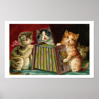 Accordeon Kittens Rock ! Poster