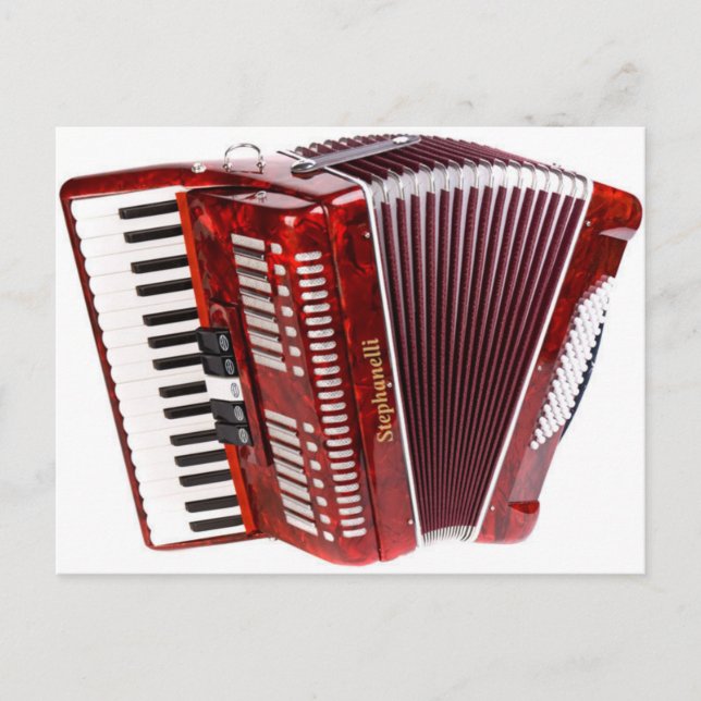 ACCORDIAN MUSICAL INSTRUMENT POSTCARD (Front)