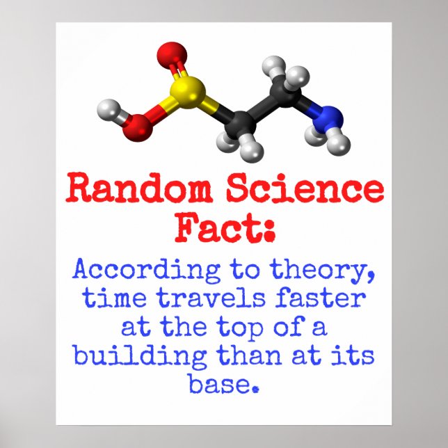 According To Theory Time Travels Faster - Science  Poster (Front)