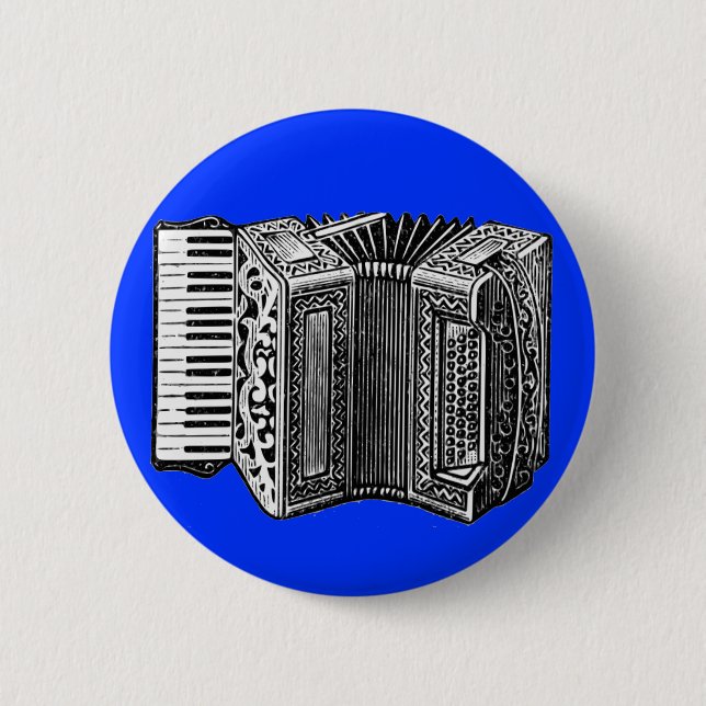 Accordion 6 Cm Round Badge (Front)