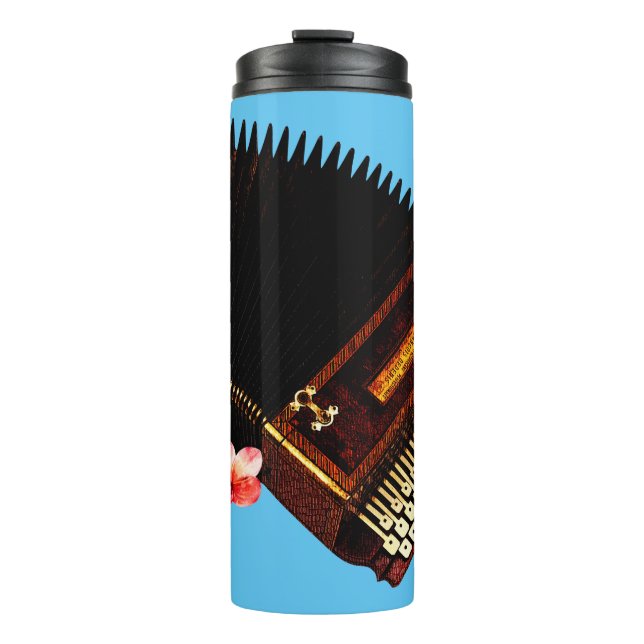Accordion and Plumeria - Musical Instrument  Thermal Tumbler (Front)