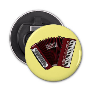 Accordion cartoon illustration bottle opener