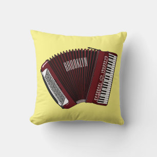 Accordion cartoon illustration cushion