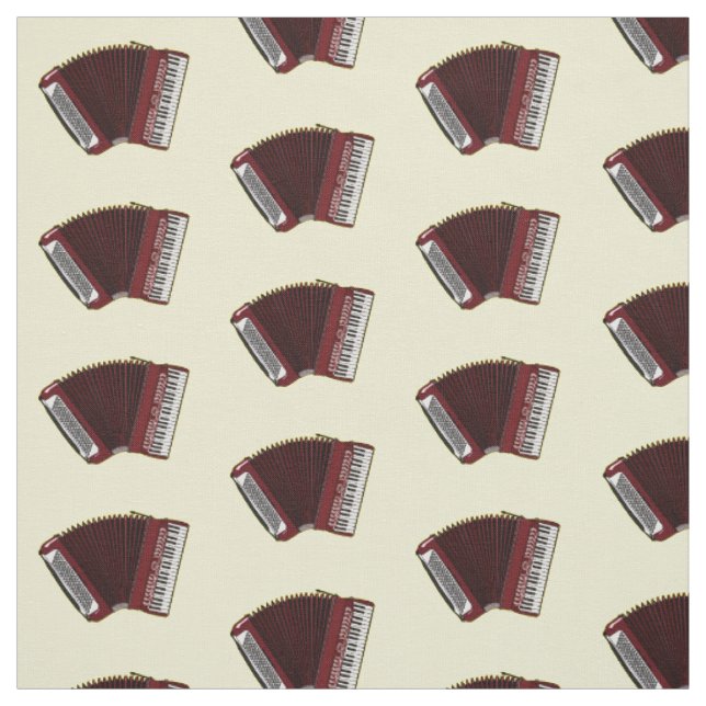 Accordion cartoon illustration fabric (Swatch)
