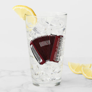 Accordion cartoon illustration glass