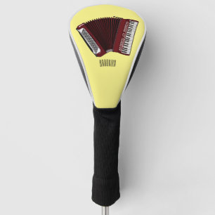 Accordion cartoon illustration golf head cover