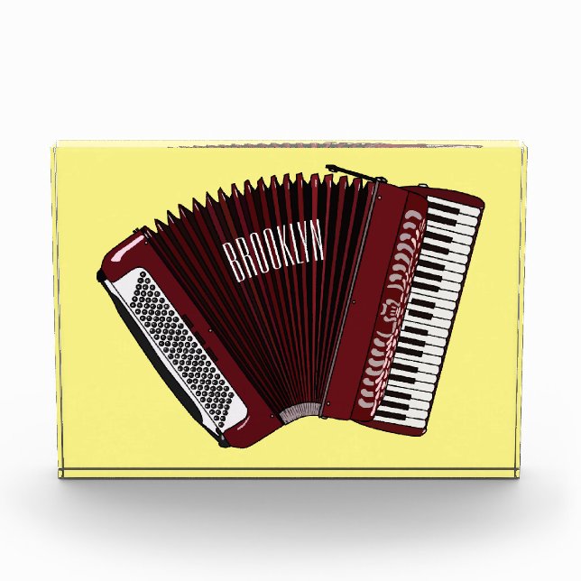 Accordion cartoon illustration photo block (Front)