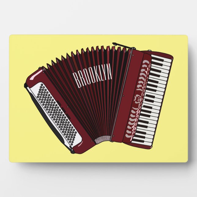 Accordion cartoon illustration plaque (Front)