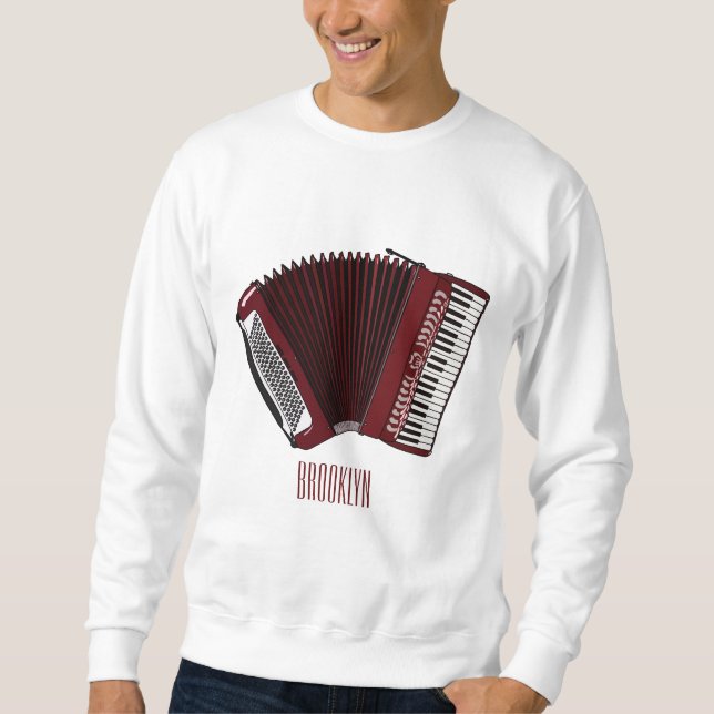 Accordion cartoon illustration sweatshirt (Front)