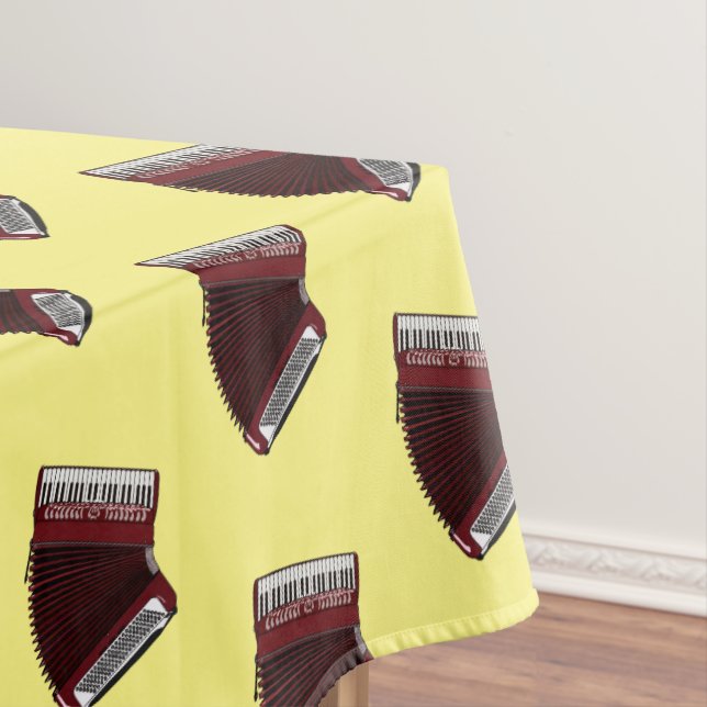 Accordion cartoon illustration tablecloth (In Situ)