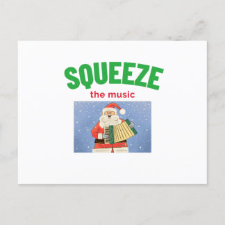 Accordion Christmas Squeeze the Music Holiday Postcard