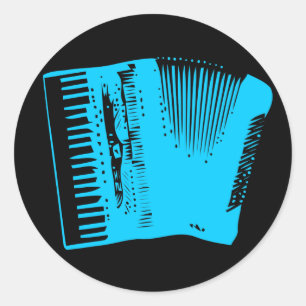 accordion classic round sticker