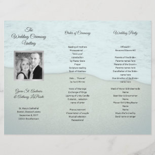 Accordion Fold Photo Beach Wedding Program