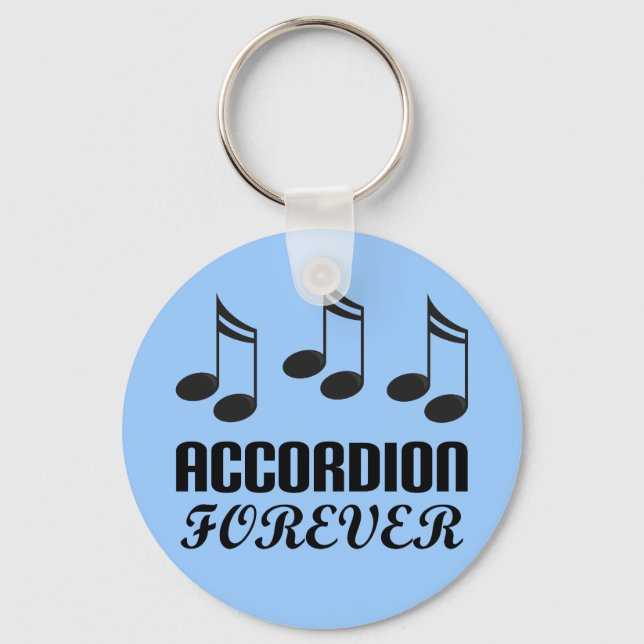 Accordion Forever Music Gift Key Ring (Front)