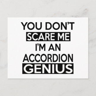 ACCORDION GENIUS DESIGNS POSTCARD