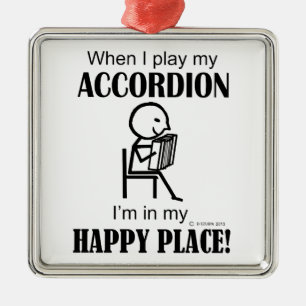 Accordion Happy Place Metal Tree Decoration