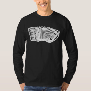 Accordion Line Art Design For Music Accordionist T-Shirt
