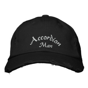 Accordion Man Custom Embroidered Hat