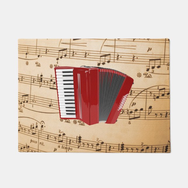 Accordion Music, popular design, Doormat (Front)
