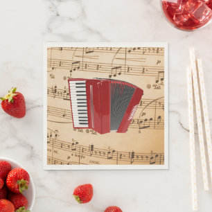 Accordion Music, popular design, Napkin