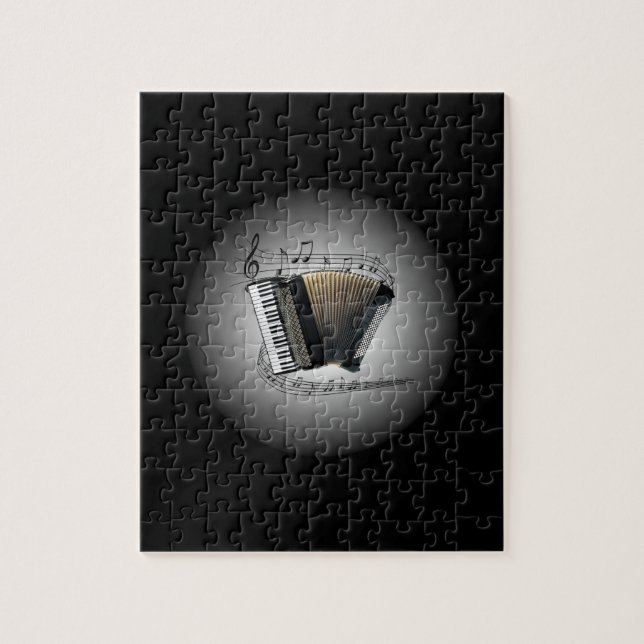 Accordion ~  Musical Globe ~ Musical Scale ~ Jigsaw Puzzle (Vertical)