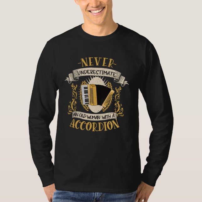 Accordion Musician Folk Music Accordion Player T-Shirt (Front)
