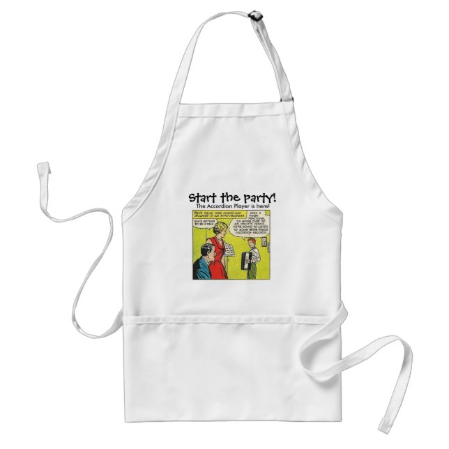 Accordion Party Apron is kitschy fun (Front)