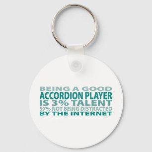 Accordion Player 3% Talent Key Ring