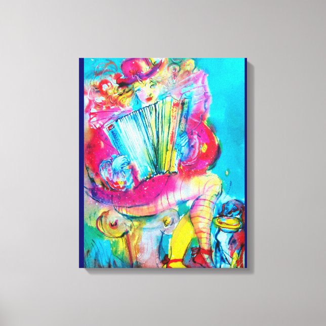 ACCORDION PLAYER IN THE NIGHT CANVAS PRINT (Front)