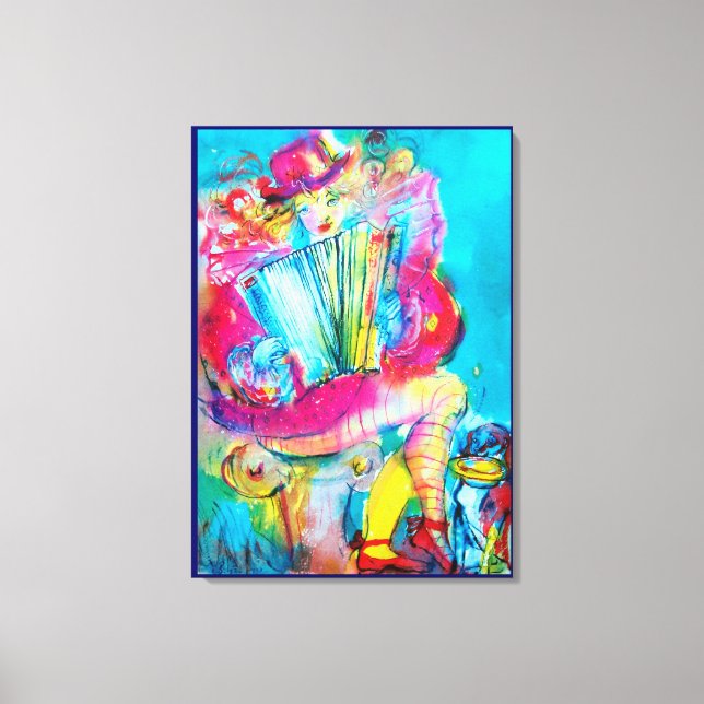 ACCORDION PLAYER IN THE NIGHT CANVAS PRINT (Front)