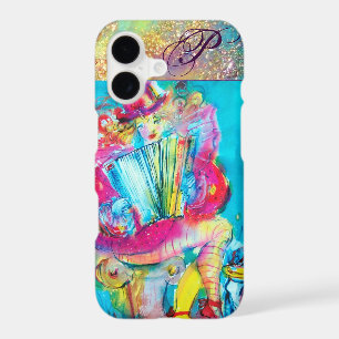 ACCORDION PLAYER IN THE NIGHT  Watercolor MONOGRAM