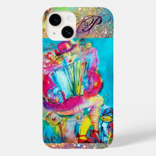 ACCORDION PLAYER IN THE NIGHT Watercolor MONOGRAM Case-Mate iPhone 14 Case
