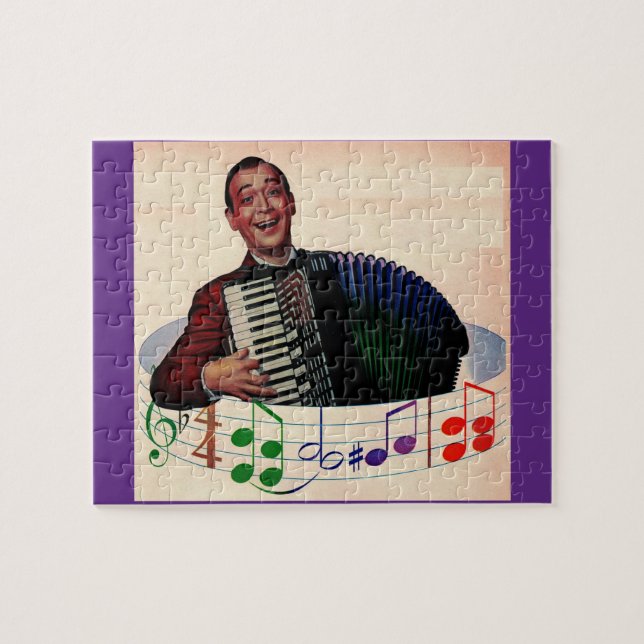 accordion player jigsaw puzzle (Horizontal)