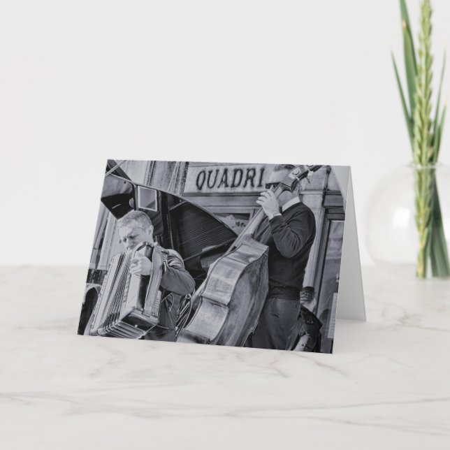 Accordion Polka Musician Traditional Music Blank Card (Front)