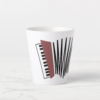 Accordion, red latte mug