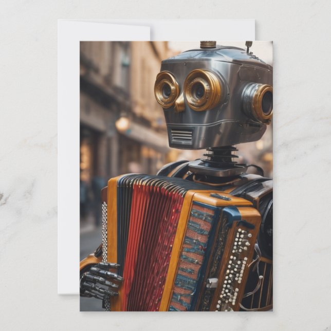 accordion robot invitation (Front)