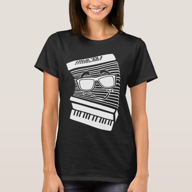 Accordion Sunglasses Air Accordion Musician Accord T-Shirt (Front)