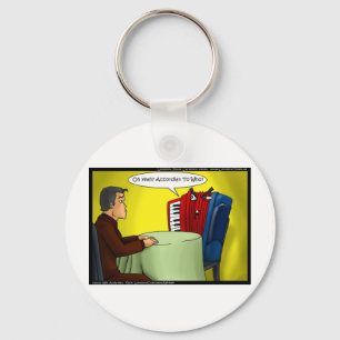 Accordion To Who Funny Gifts Tees & Cards Key Ring
