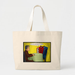 Accordion To Who Funny Gifts Tees & Cards Large Tote Bag