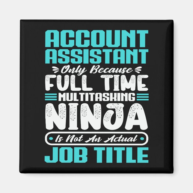 Account Assistant Job Title Professional Skills Magnet (Front)