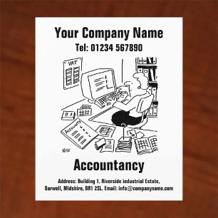 Accountancy Cartoon Design Flyer