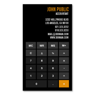 Accountant App Calculator Magnetic Business Card