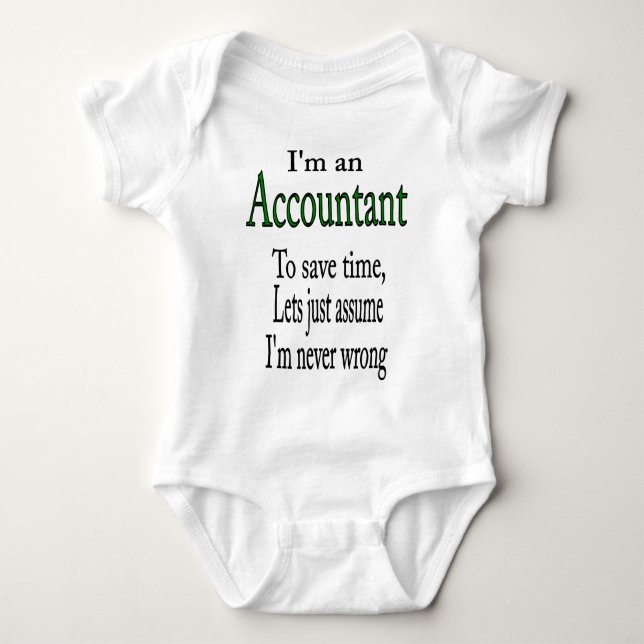 ACCOUNTANT BABY BODYSUIT (Front)