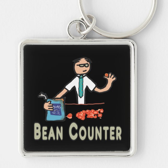 Accountant Bean Counter Key Ring (Front)